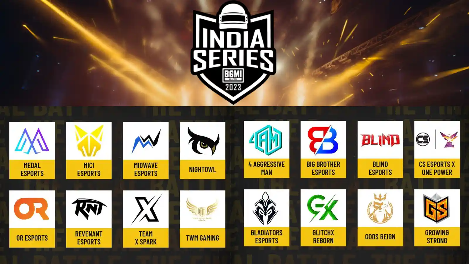 BGIS 2023 Grand Finals Qualified Teams